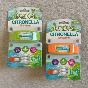 Bugables Insect Repellent Wristband Citronella Outdoor Protection * 2 Pack *